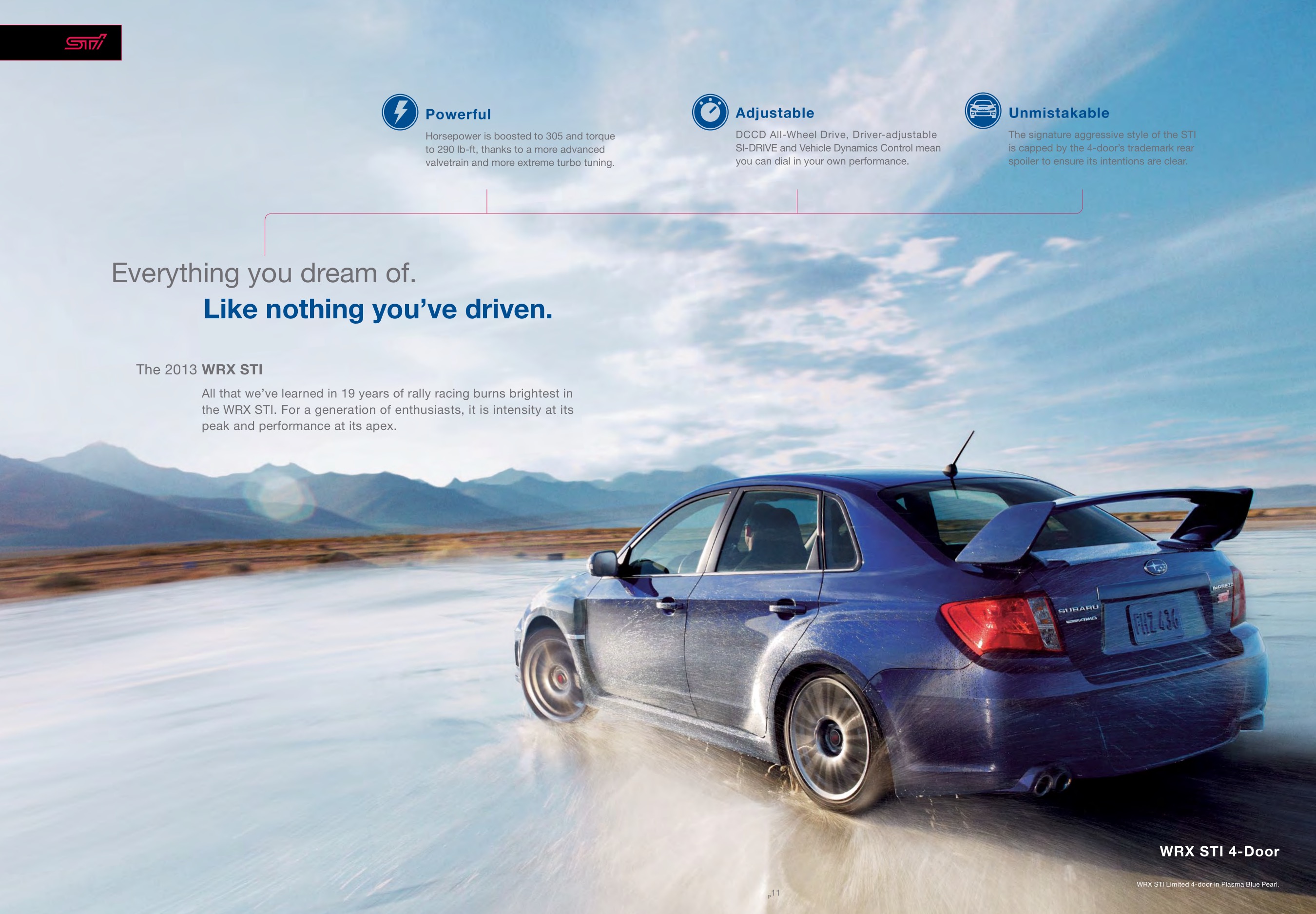 2013 Subaru Impreza WRX Brochure Page 1